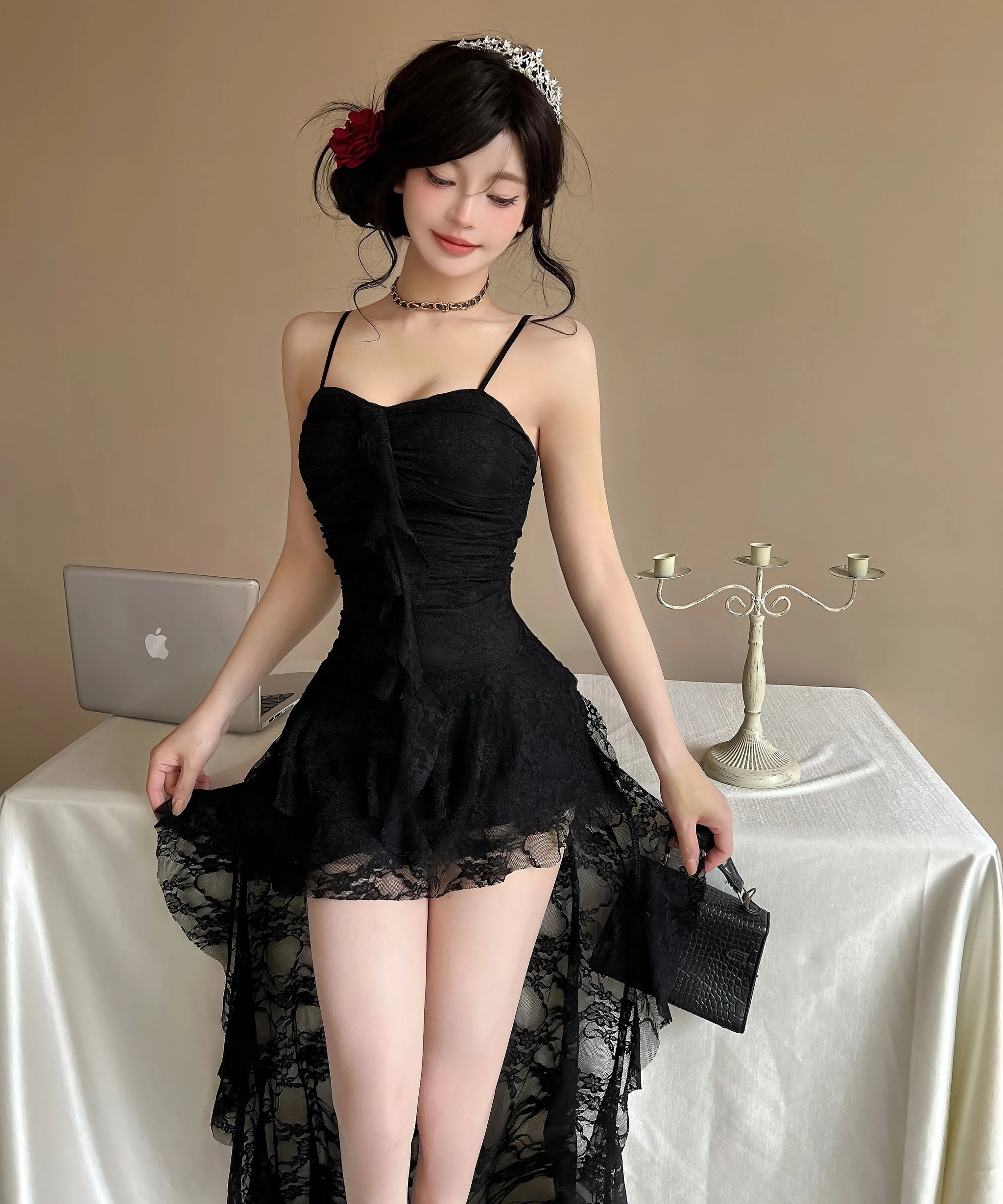 Dark Coquette Lace Dress