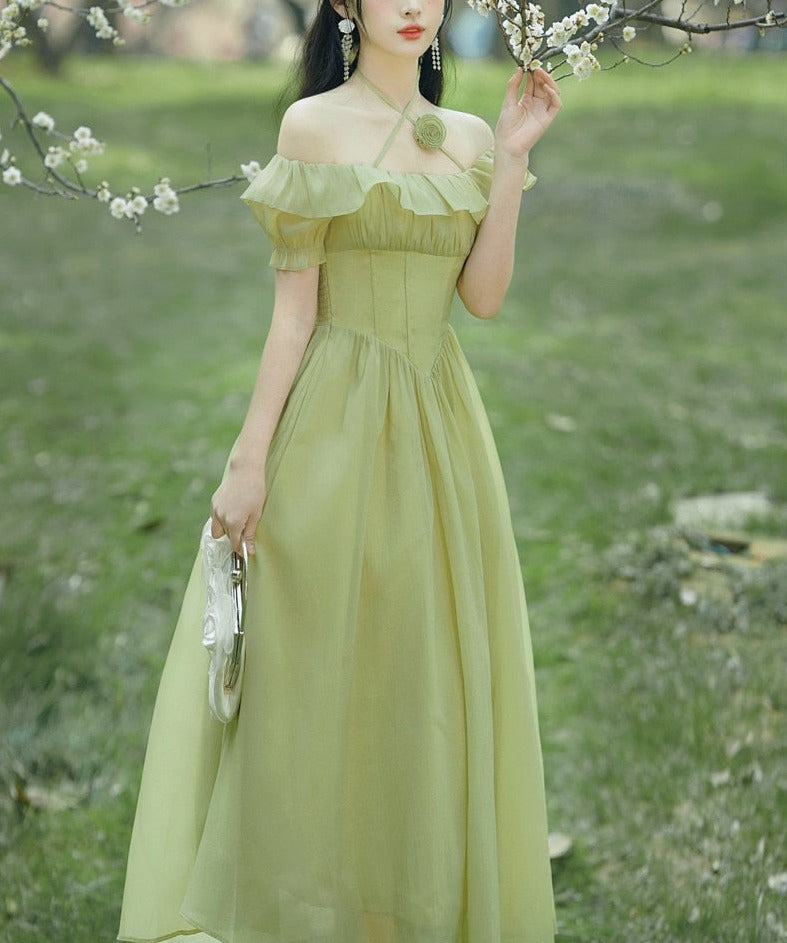 Emerald Meadows Romantic Royalcore Princess Dress