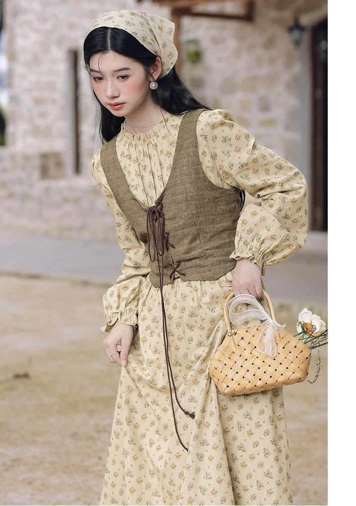 The Village Apothecary 3-Piece Cottagecore Village Witch Dress Set