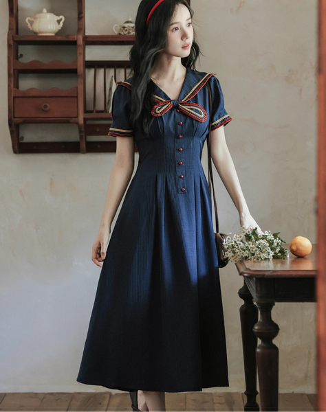 Candle Weather Japanese Style Sailor Dress