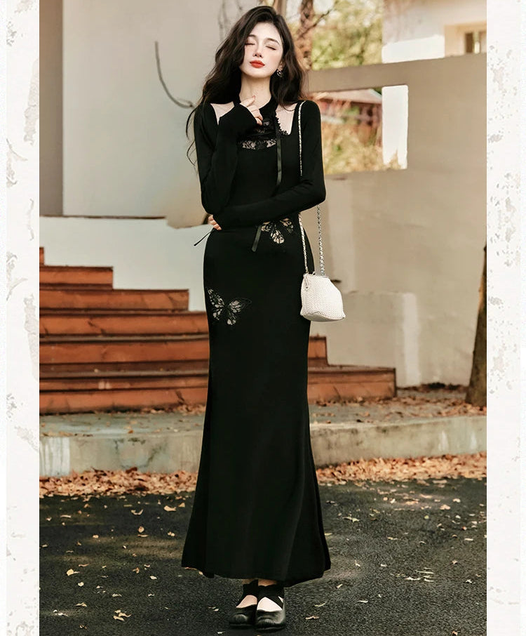 Night Butterfly Romantic Goth Dress