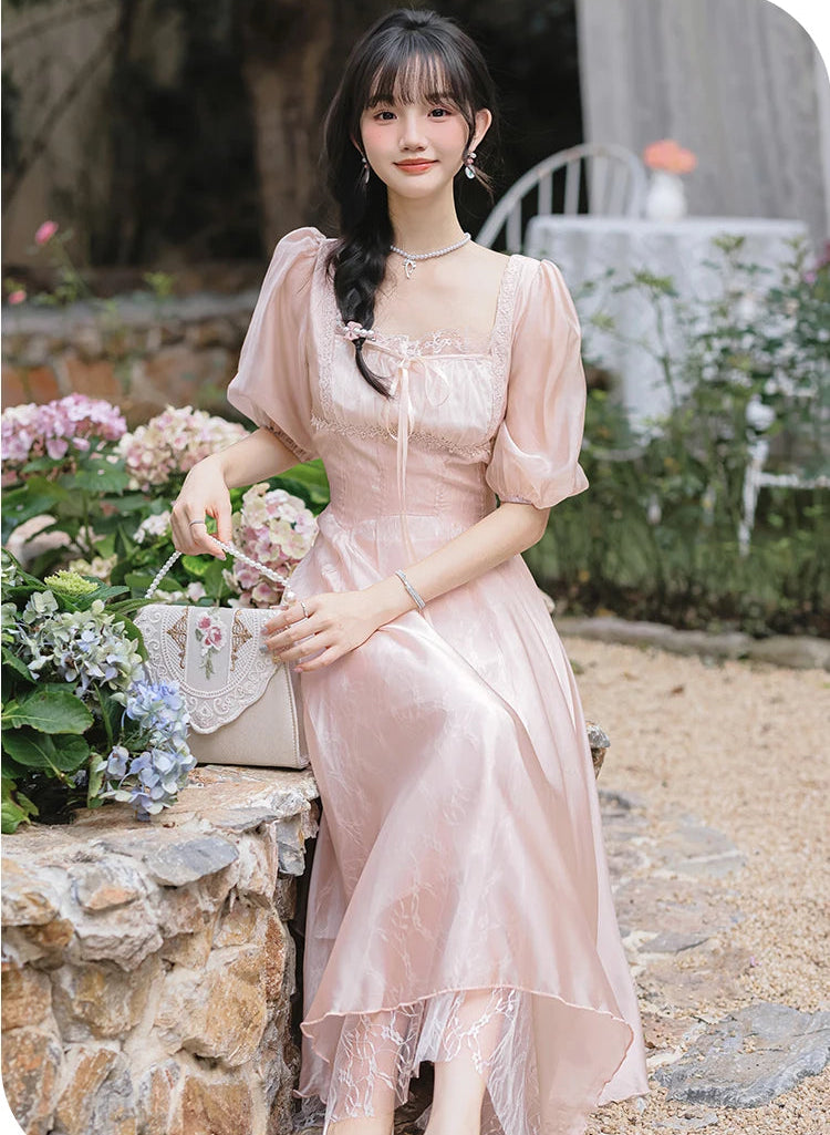 Selenia Golden-Rose Coquette Princess Dress