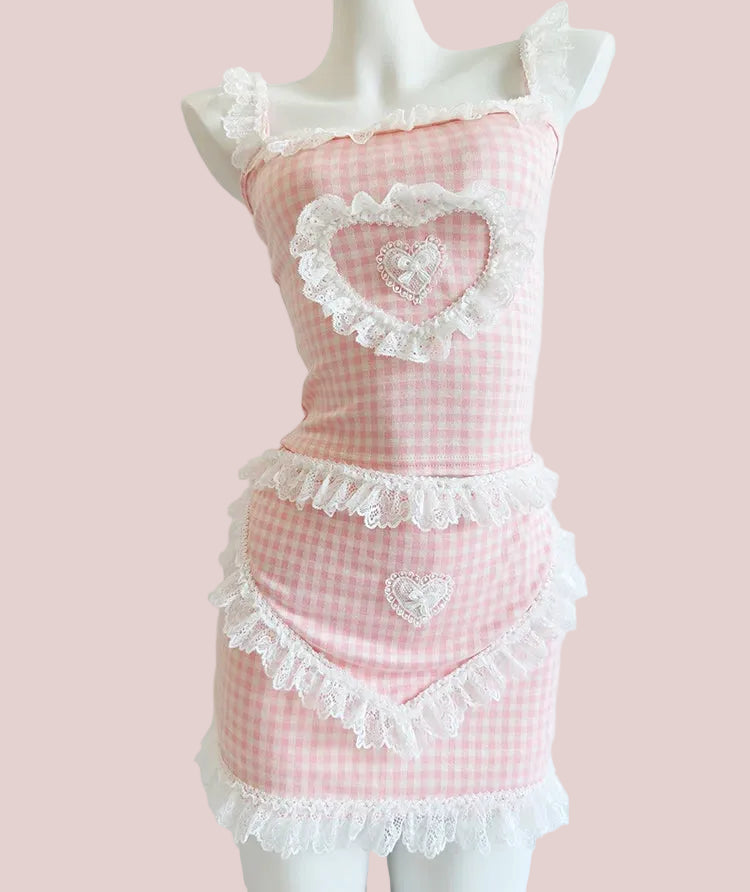 Hopeless Romantic Y2K Coquette Pink Ruffle Top - Romantic Anime Aesthetic