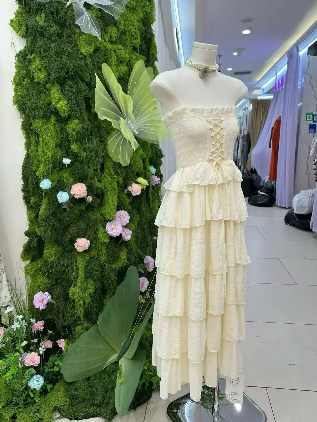 Lotus Wings Ruffle Coquette Dress