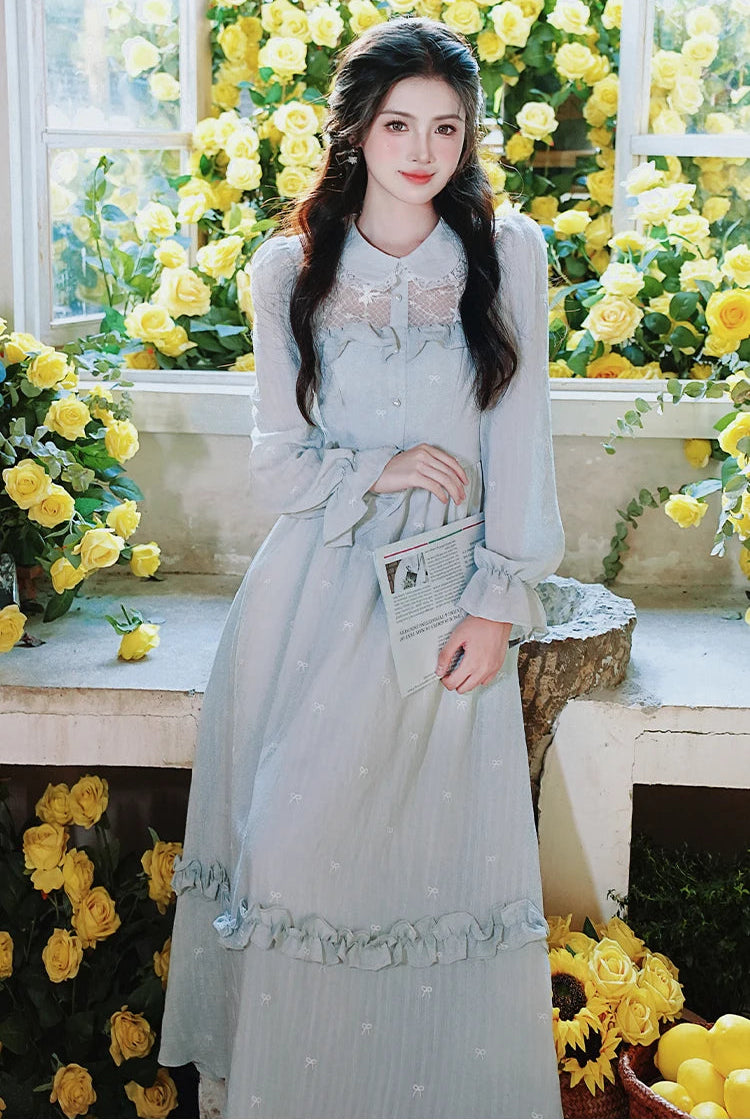 Alice Light Blue Victorian-Inspired Dress