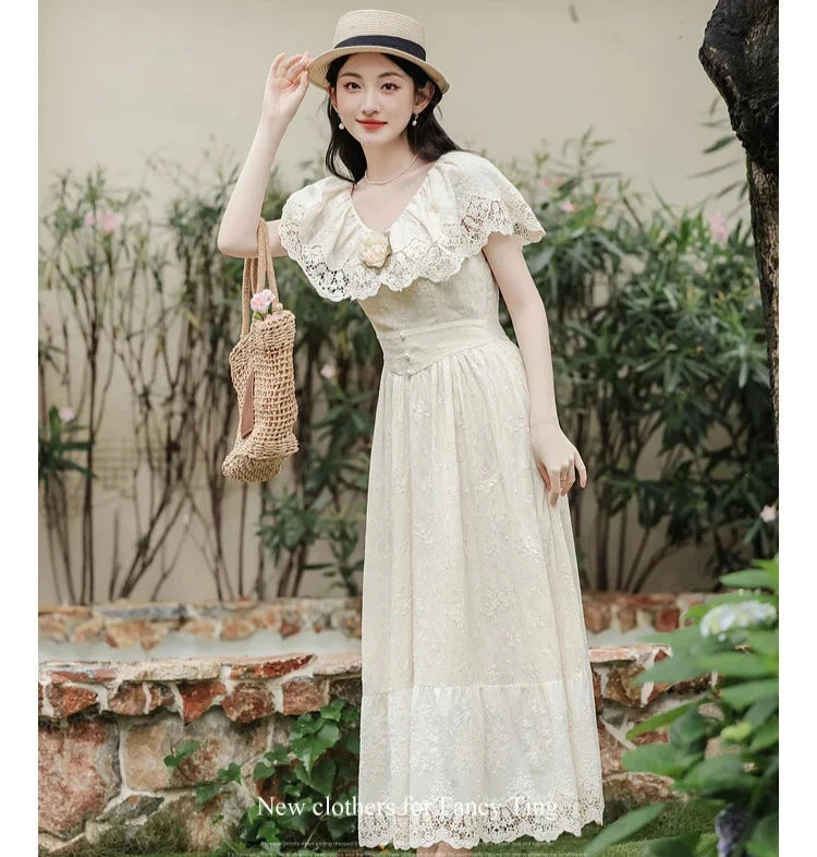 Mountain Flower Edwardian-style Lace Dress