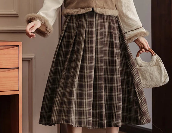 Plaid Vintage Academia Skirt