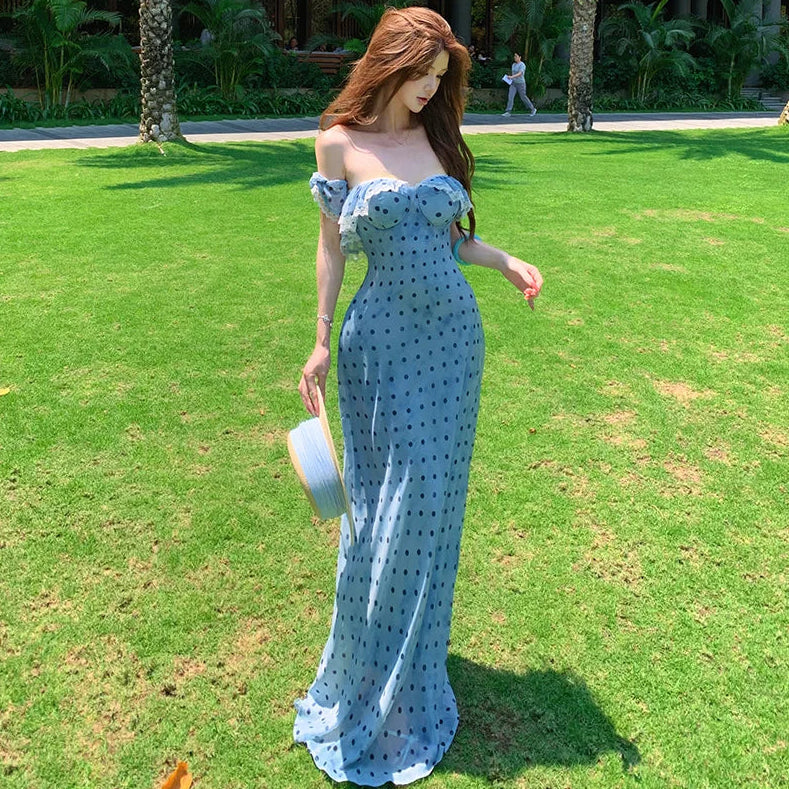 Sapphire Muse Polka Dot Coquette Dress