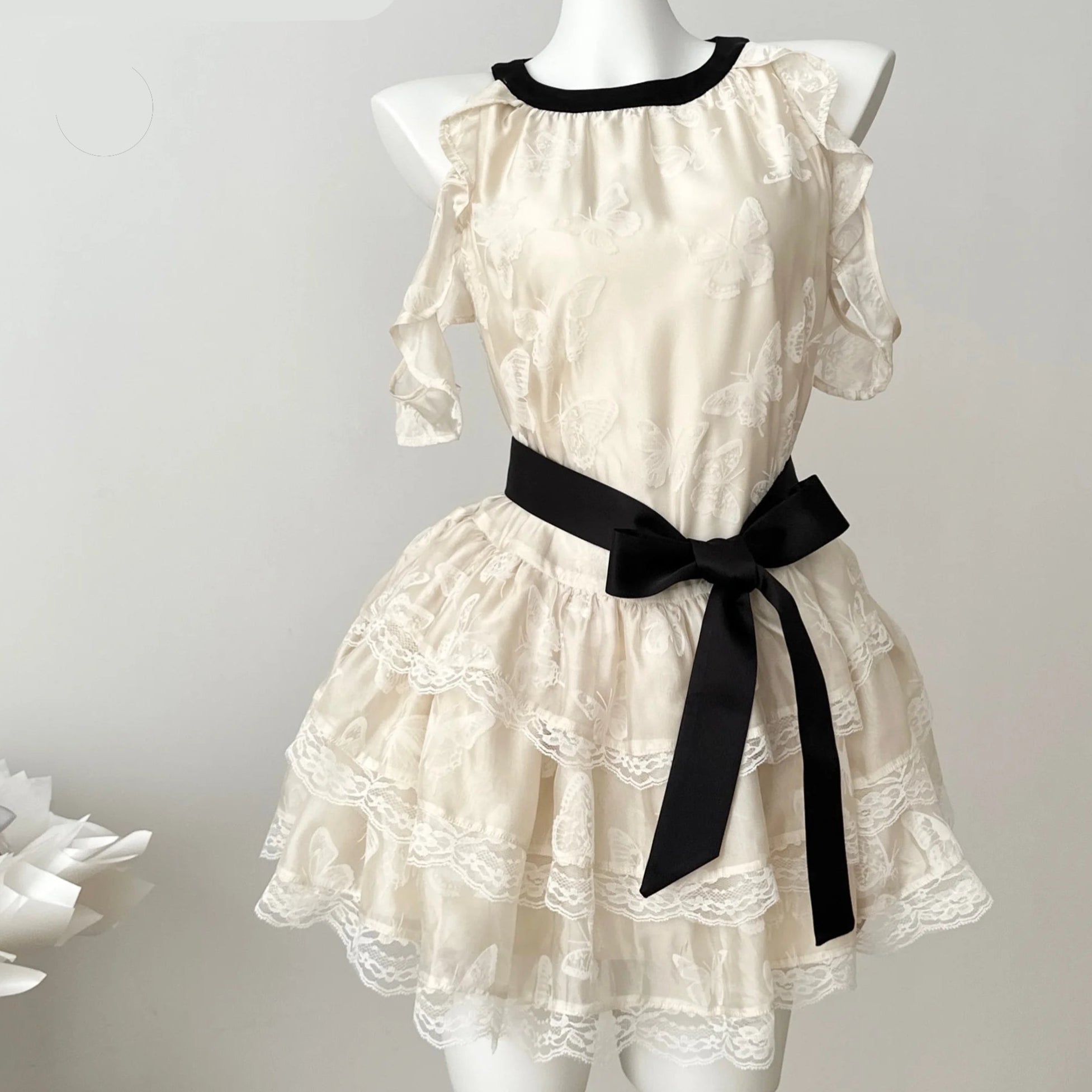 Butterfly Lace Coquette Dress Coquette Aesthetic Coquette Dress