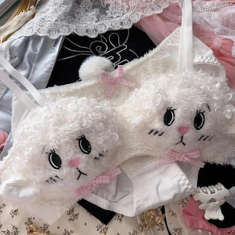 Kawaii Lamb Plushie Lingerie Set