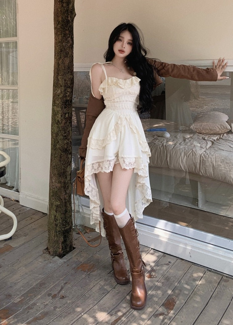 Frilly High Low Fairycore Mini Dress