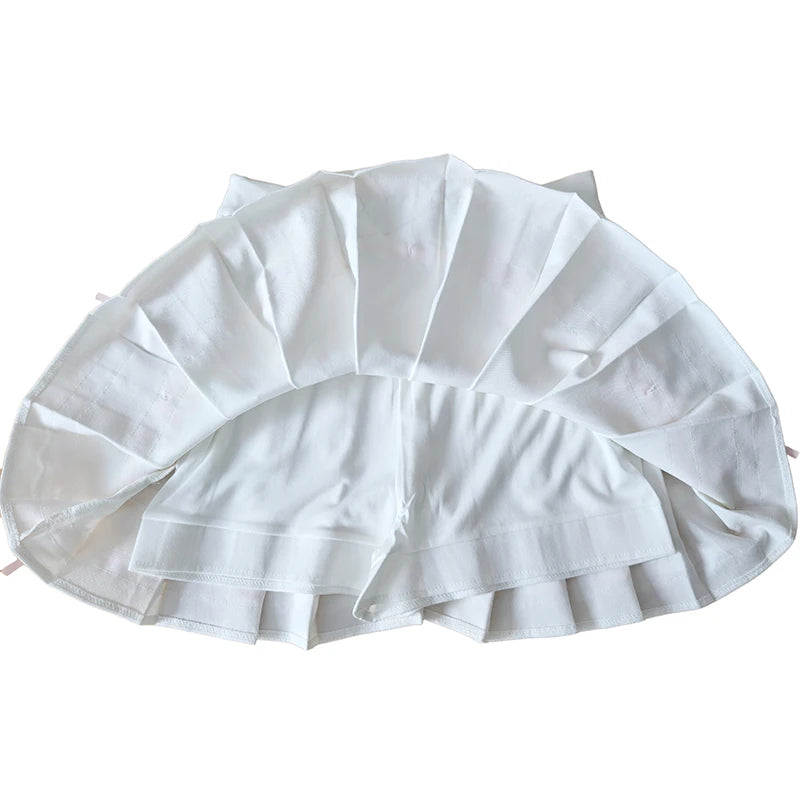 White Pleated Coquette Skirt