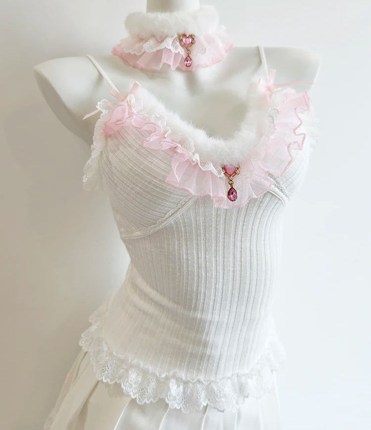 Coquette Top+Choker 2-Piece Kawaii Princess Set