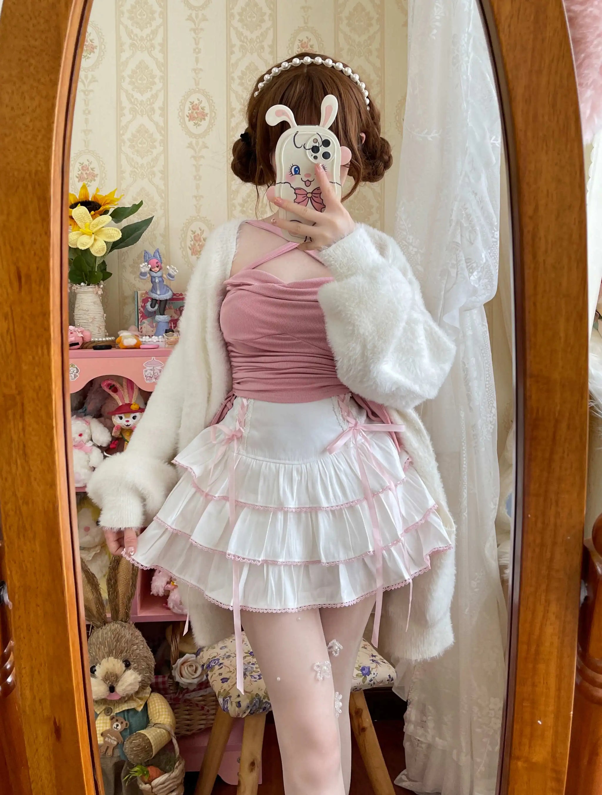 Cookie Bite Kawaii Princess Ruffled Mini Skirt