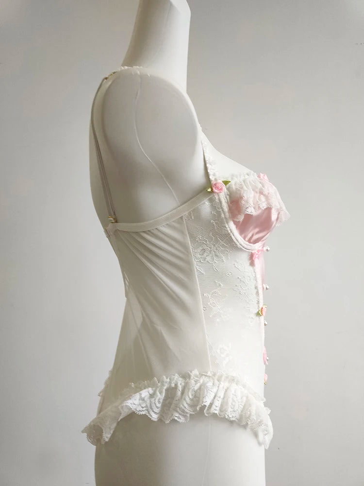 Rose Petal Coquette Bodysuit