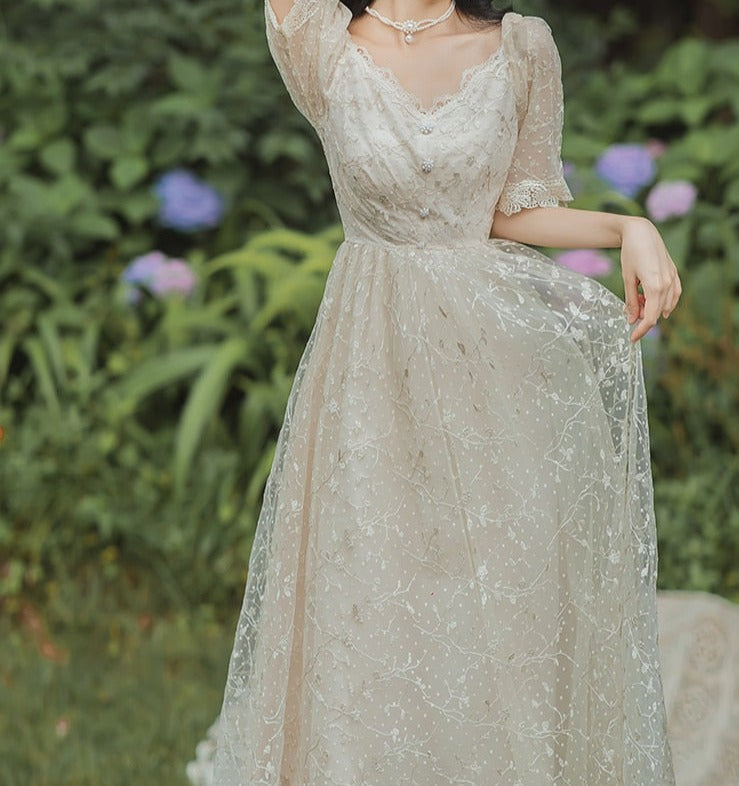 Ethereal Garden Fairy Lace Princess Dress