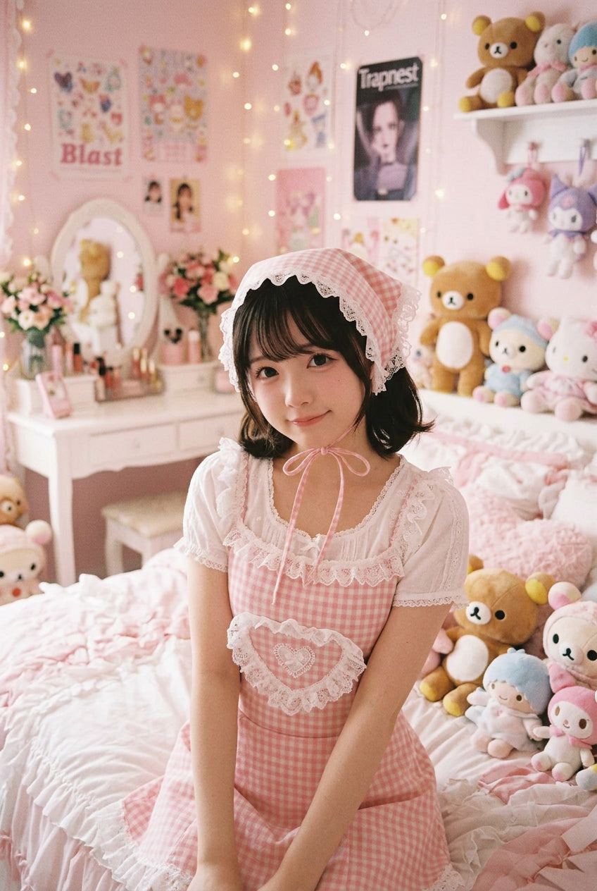 Hopeless Romantic Y2K Coquette Pink Ruffle Top - Romantic Anime Aesthetic