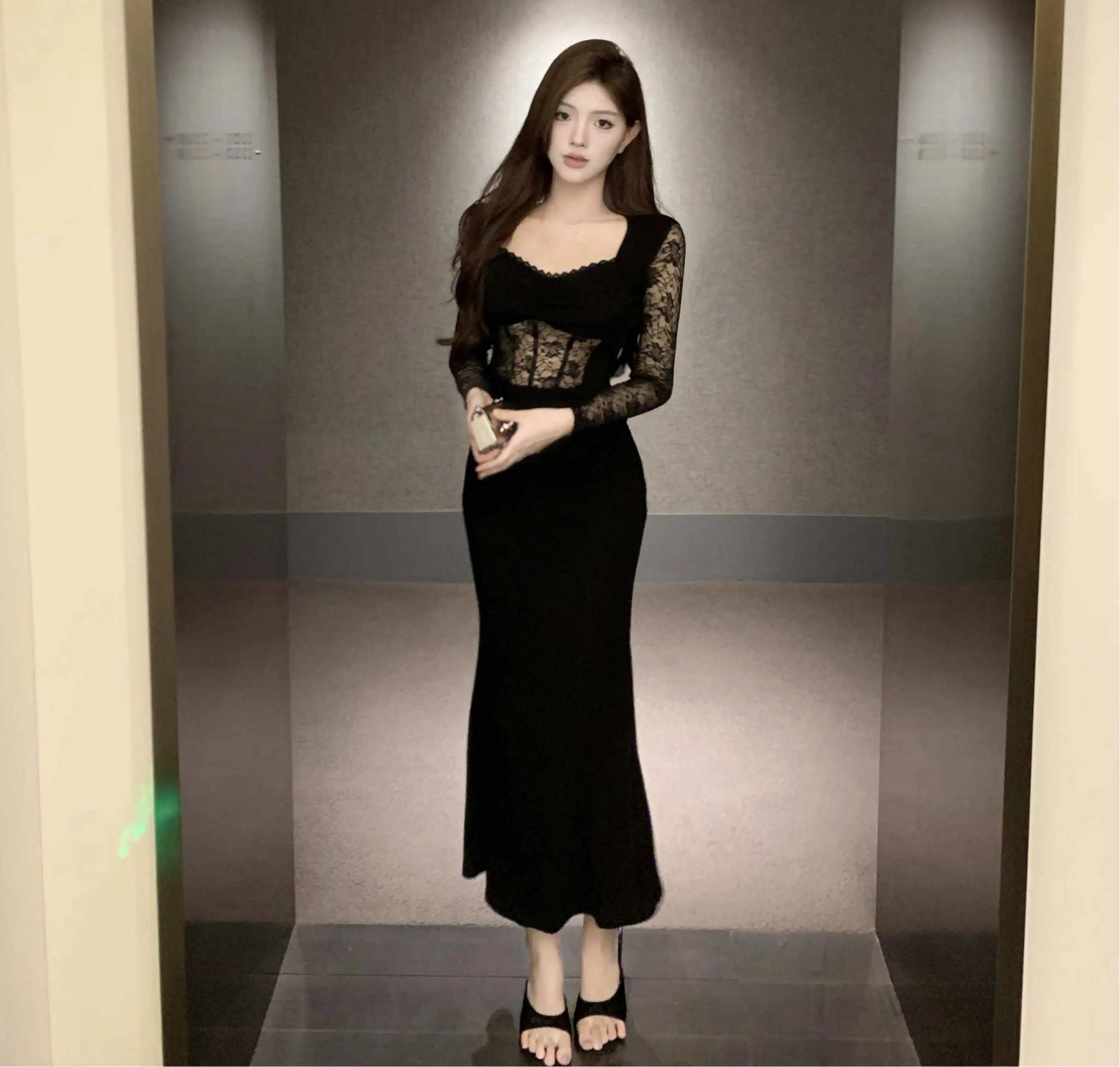 Ice Rose Dark Aesthetic Romantic Goth Dress