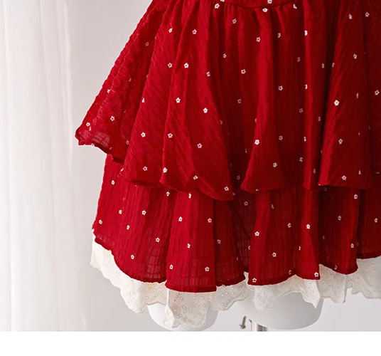Rosa Red Cottagecore Dress