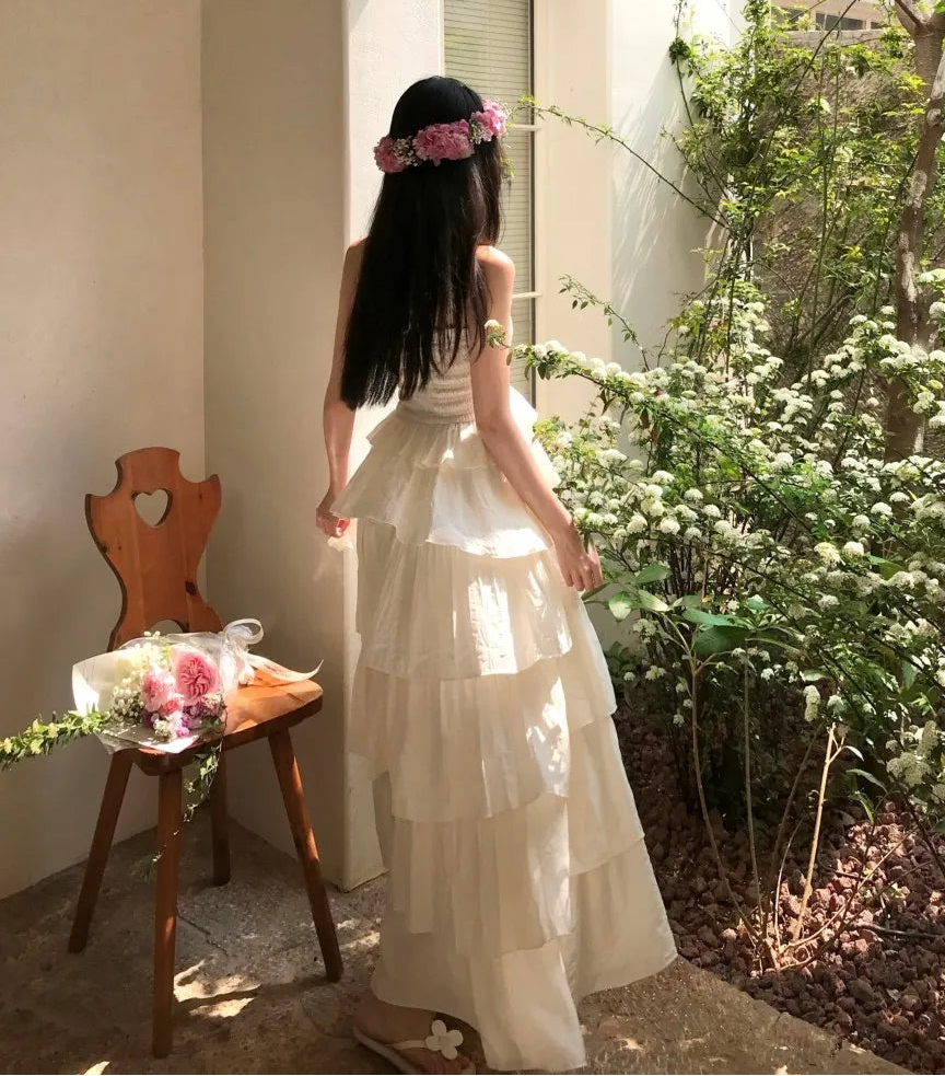 Lotus Wings Ruffle Coquette Dress