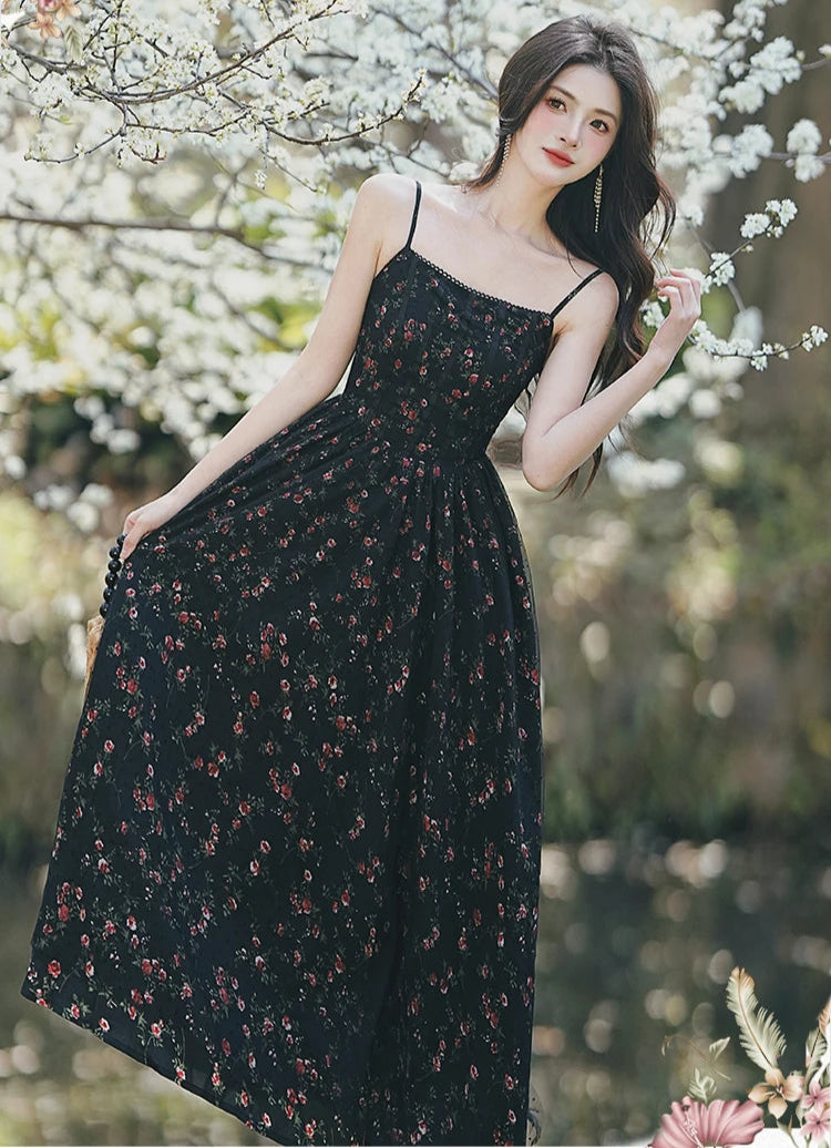 Floriana Dark Cottagecore Dress