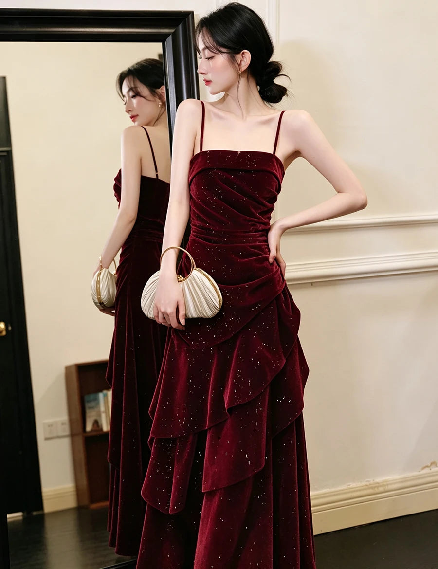 Bloodmoon Rose Vampirecore Dark Romantic Velvet Dress