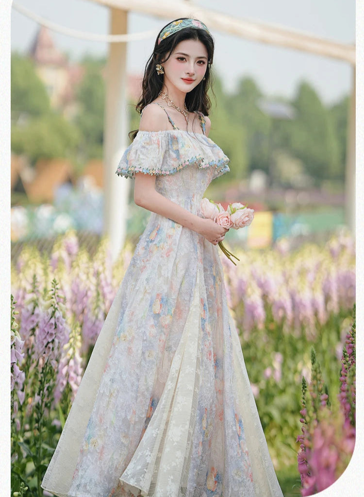 Pastel Garden Fairycore Princess Dress
