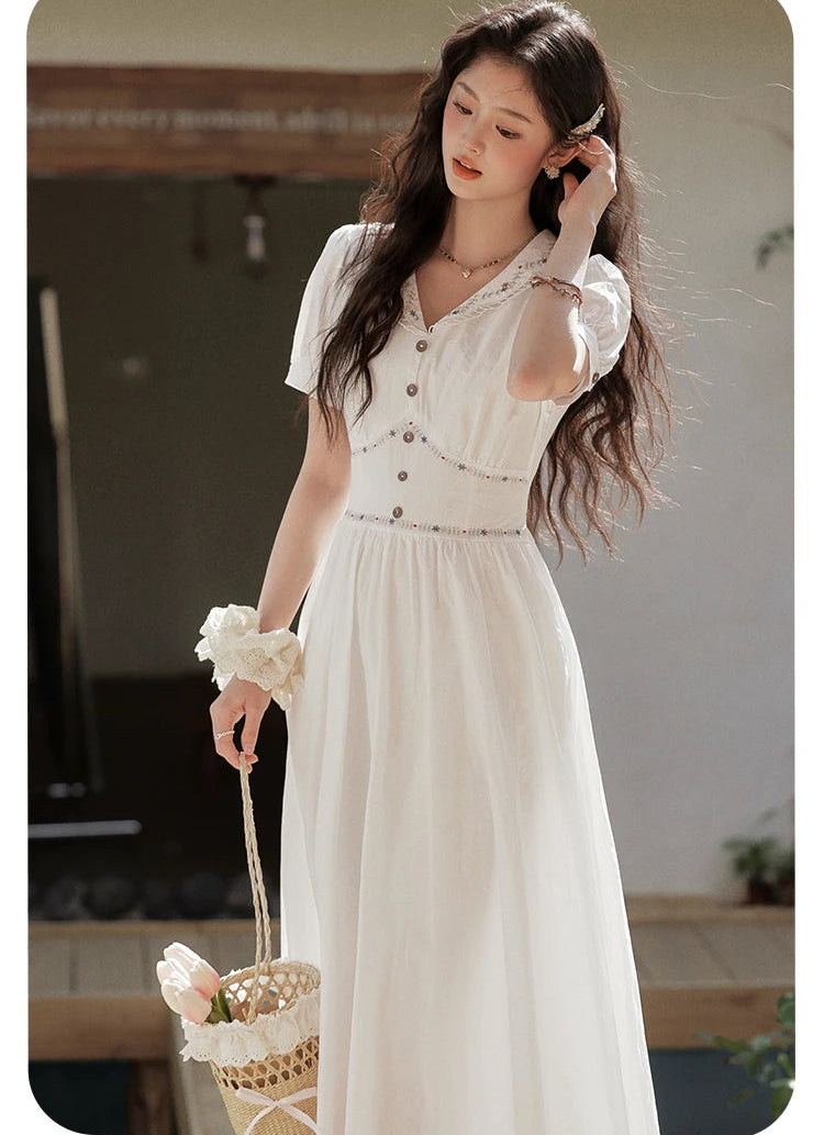 Morning Air Cotton Cottagecore Dress