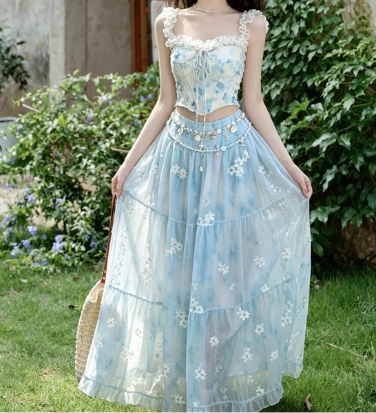 Aphrodite Aura Ethereal Essence Fairycore Princess 2-Piece Set