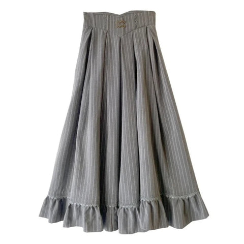 Dark Academia Vintage-style Lace-Up Skirt Dark Academia Skirt