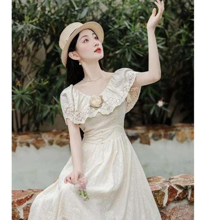 Mountain Flower Edwardian-style Lace Dress