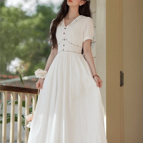 Morning Air Cotton Cottagecore Dress
