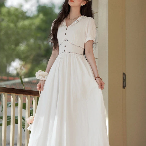 Morning Air Cotton Cottagecore Dress