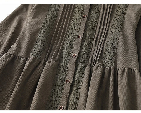 Olive Garden Dark Cottagecore Oversized Dress