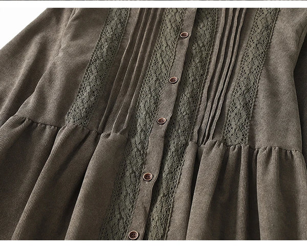 Olive Garden Dark Cottagecore Oversized Dress