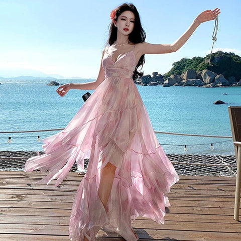 Ethereal Pink Fairycore Dress