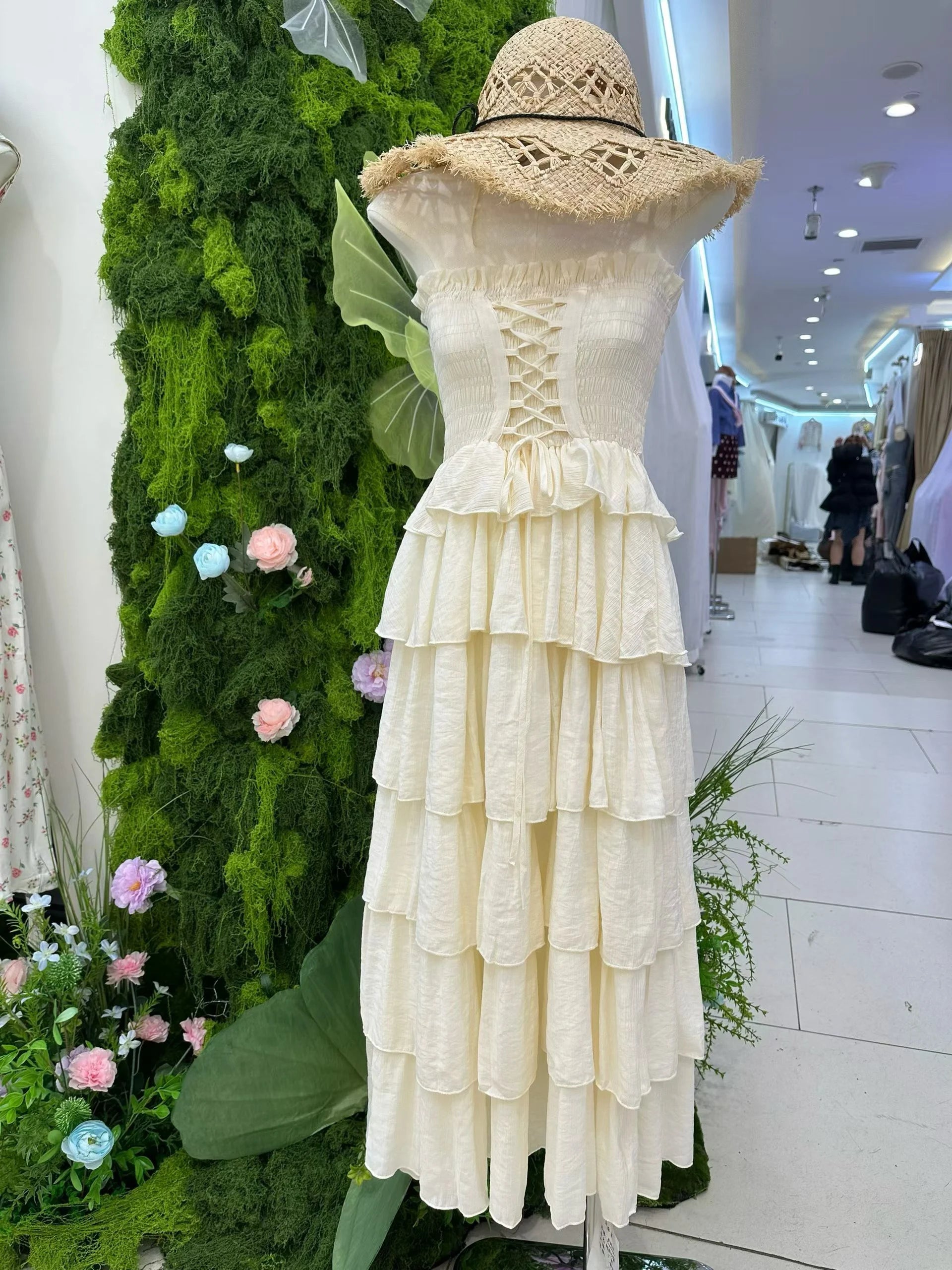 Lotus Wings Ruffle Coquette Dress