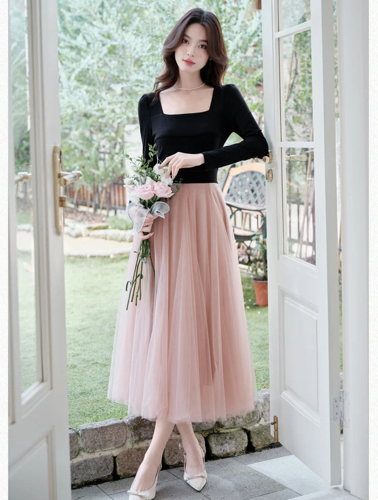 Petal Shadow Balletcore Dress