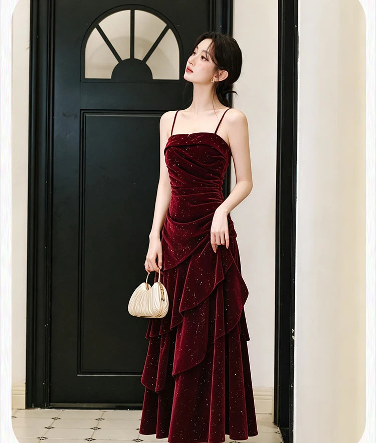 Bloodmoon Rose Vampirecore Dark Romantic Velvet Dress
