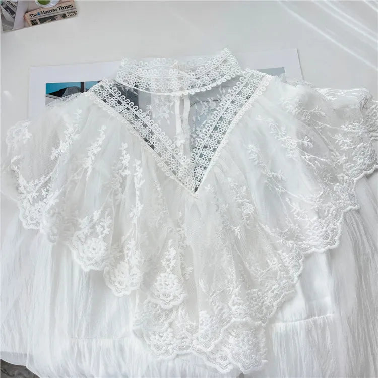 Berline Victorian-Style White Lace Dress