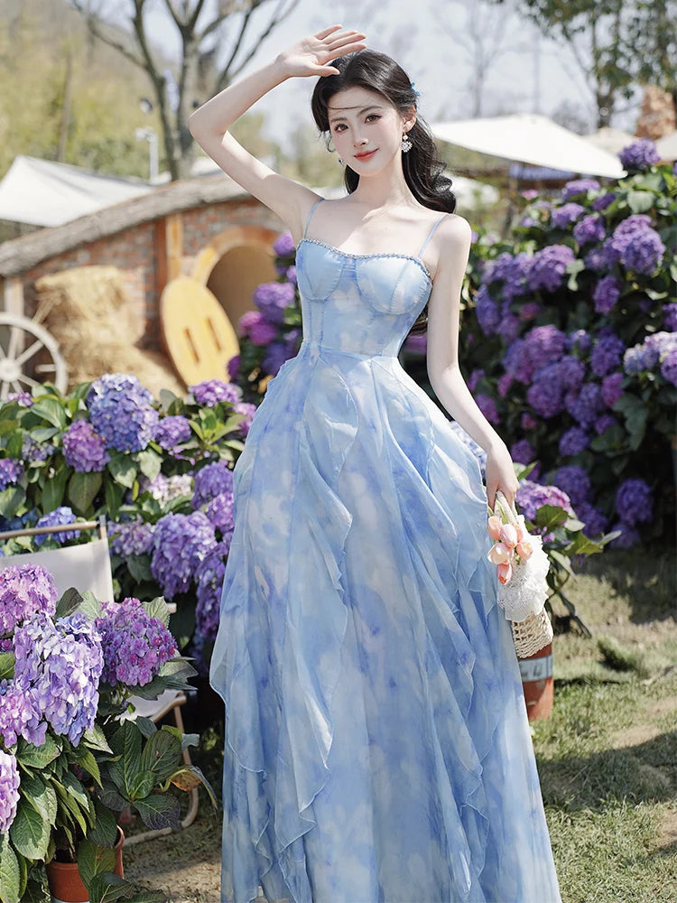 Princess Aura Ethereal Essence Blue Fairy Princess Dress