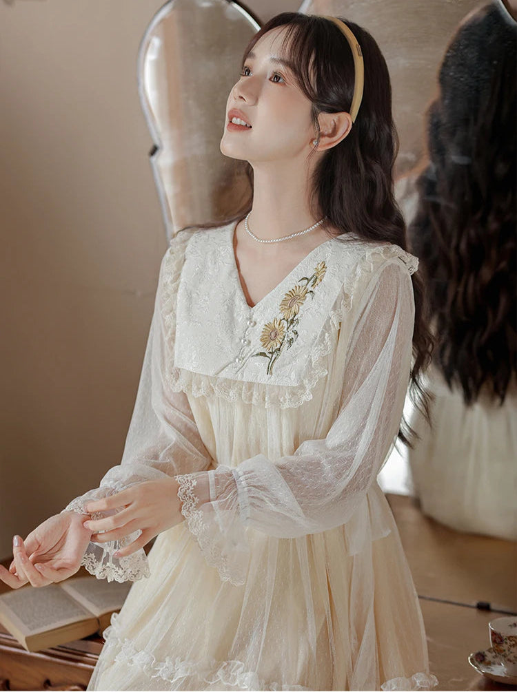 Vintage Spirit Lace Cottagecore Dress