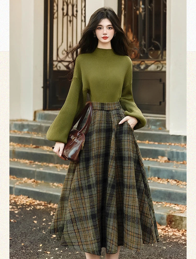Autumn Fog 2-Piece Dark Academia Wool Set