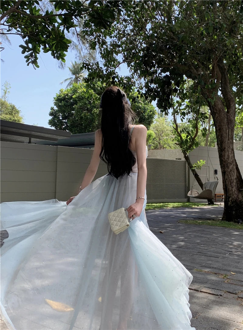 Iridia Light Blue Ethereal Fairy Dress