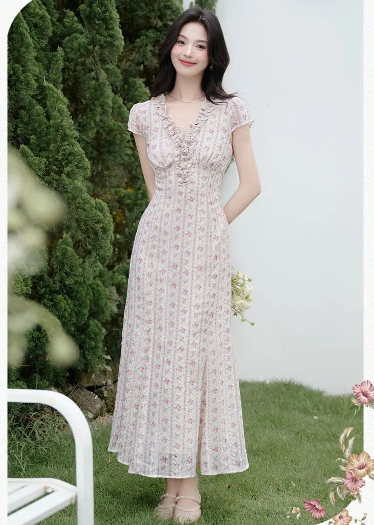 Alina Shabby Chic Embroidered Spring Dress