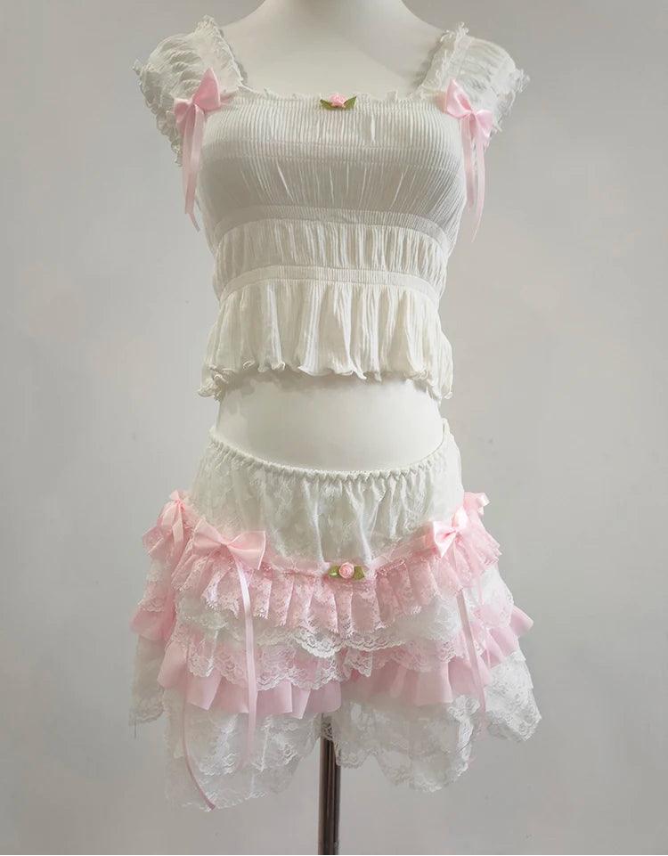 Sugar Rose Coquette Style Lace Bloomers