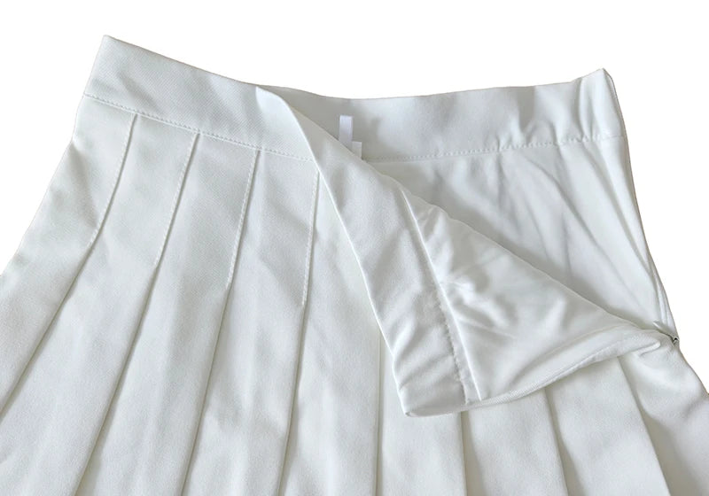 White Pleated Coquette Skirt
