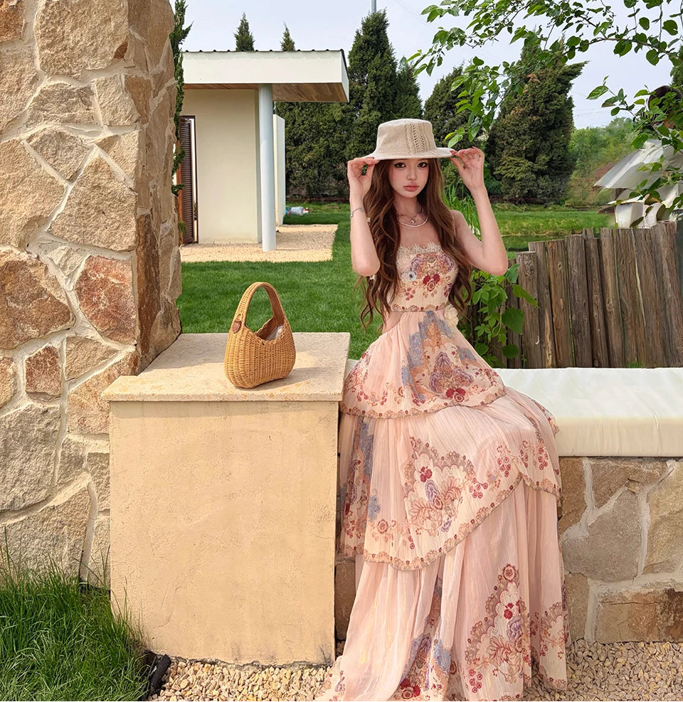 Embroidered Boho Princess Summer Dress bohemian summer dress