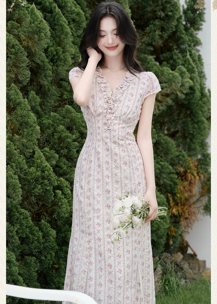 Alina Shabby Chic Embroidered Spring Dress