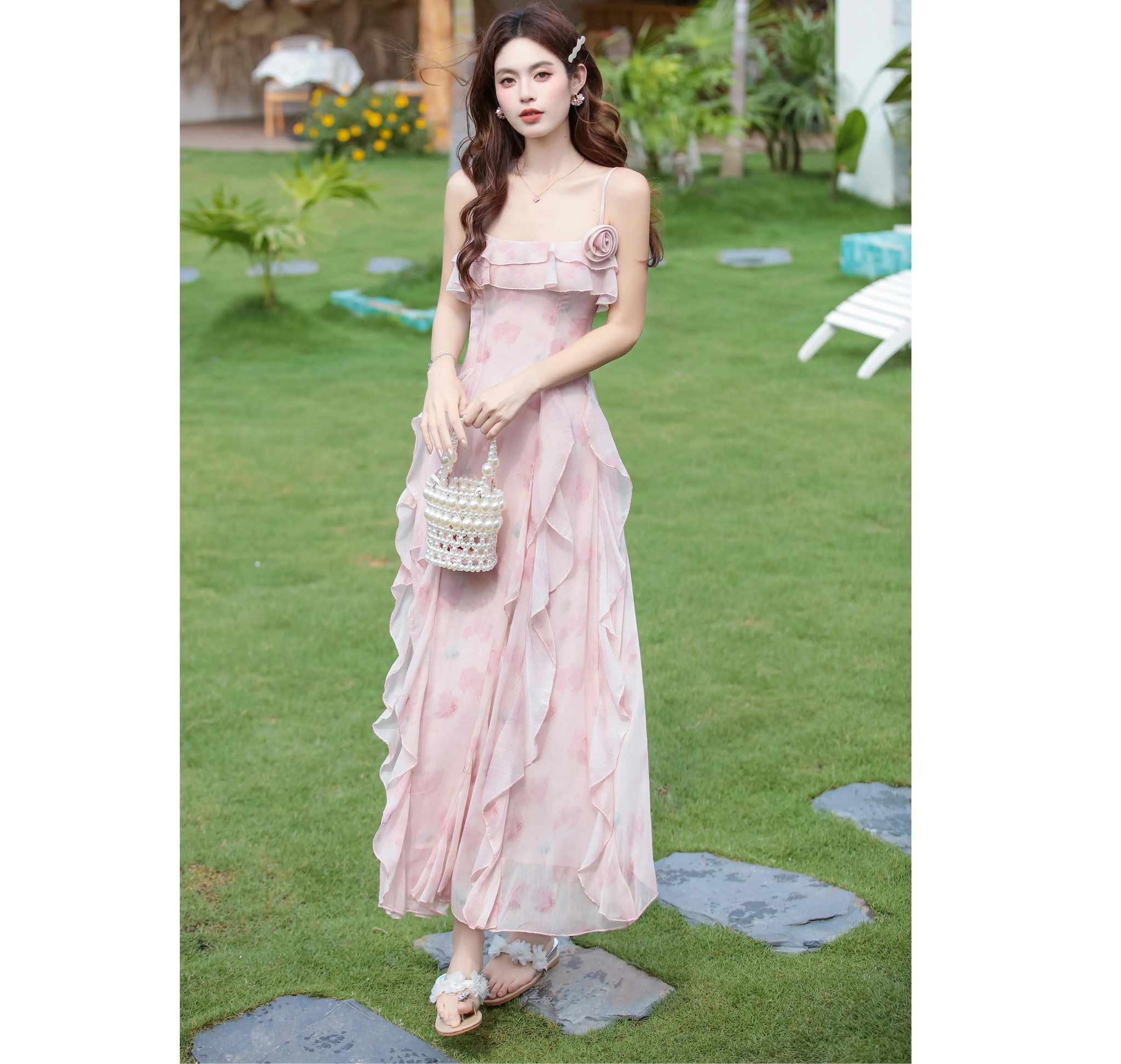 Soft Enchant Fairycore Ethereal Dress - Feminine Romantic Cottagecore Aesthetic